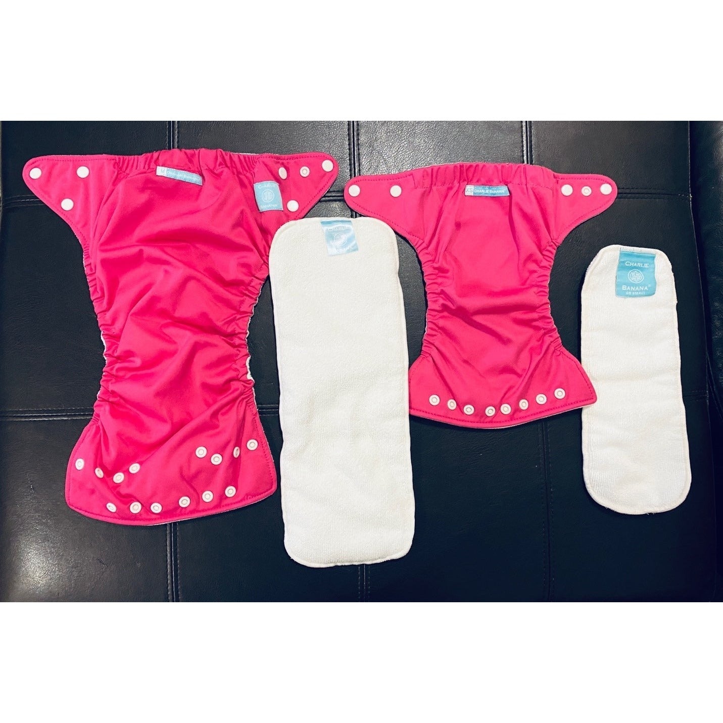 Pink Charlie Banana cloth diapers bundle