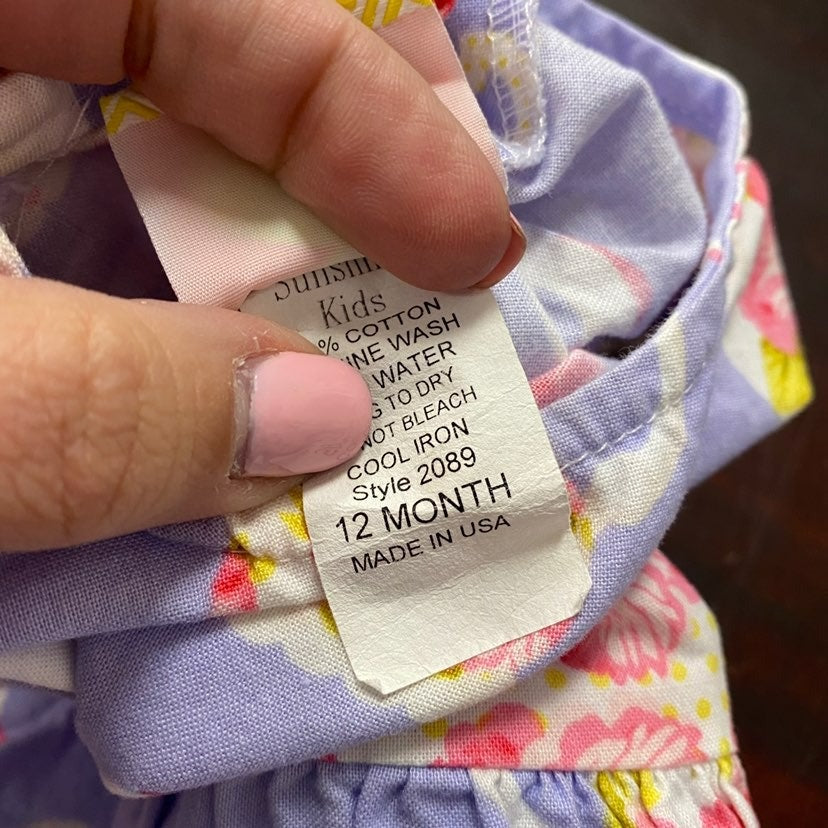 12 months baby girls tea party bloomer set