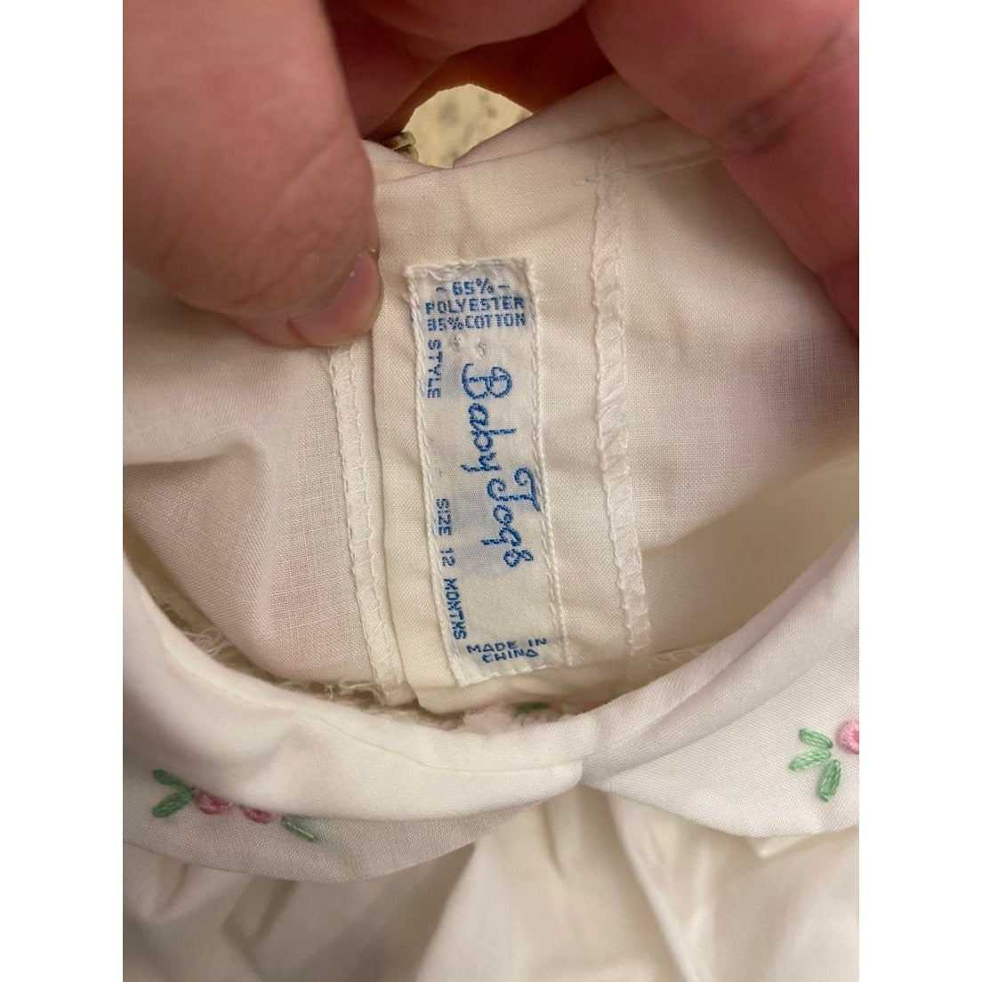 12 months vintage smocked dress