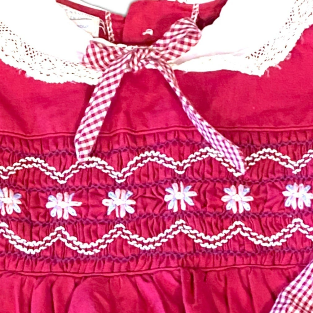 Size 2 vintage smocked dress