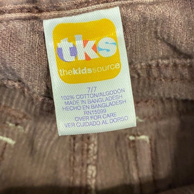 Size 7 boys brown corduroy pants