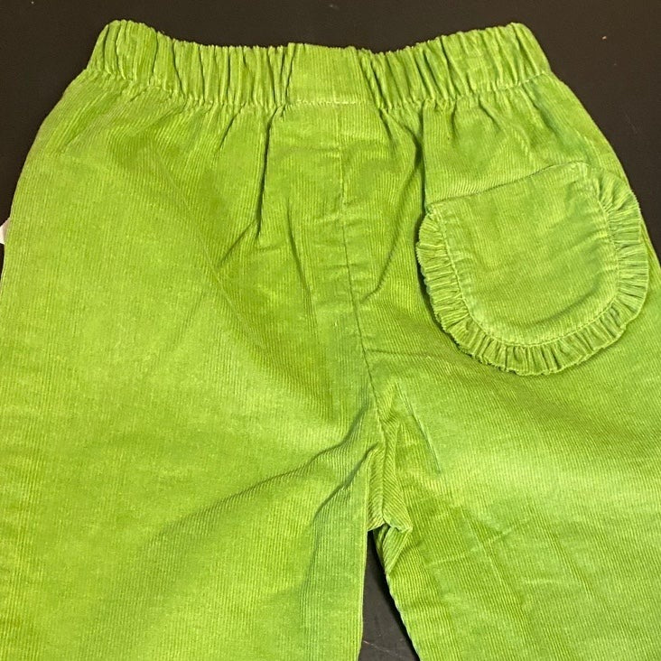 12-18 months green corduroy ruffle pants