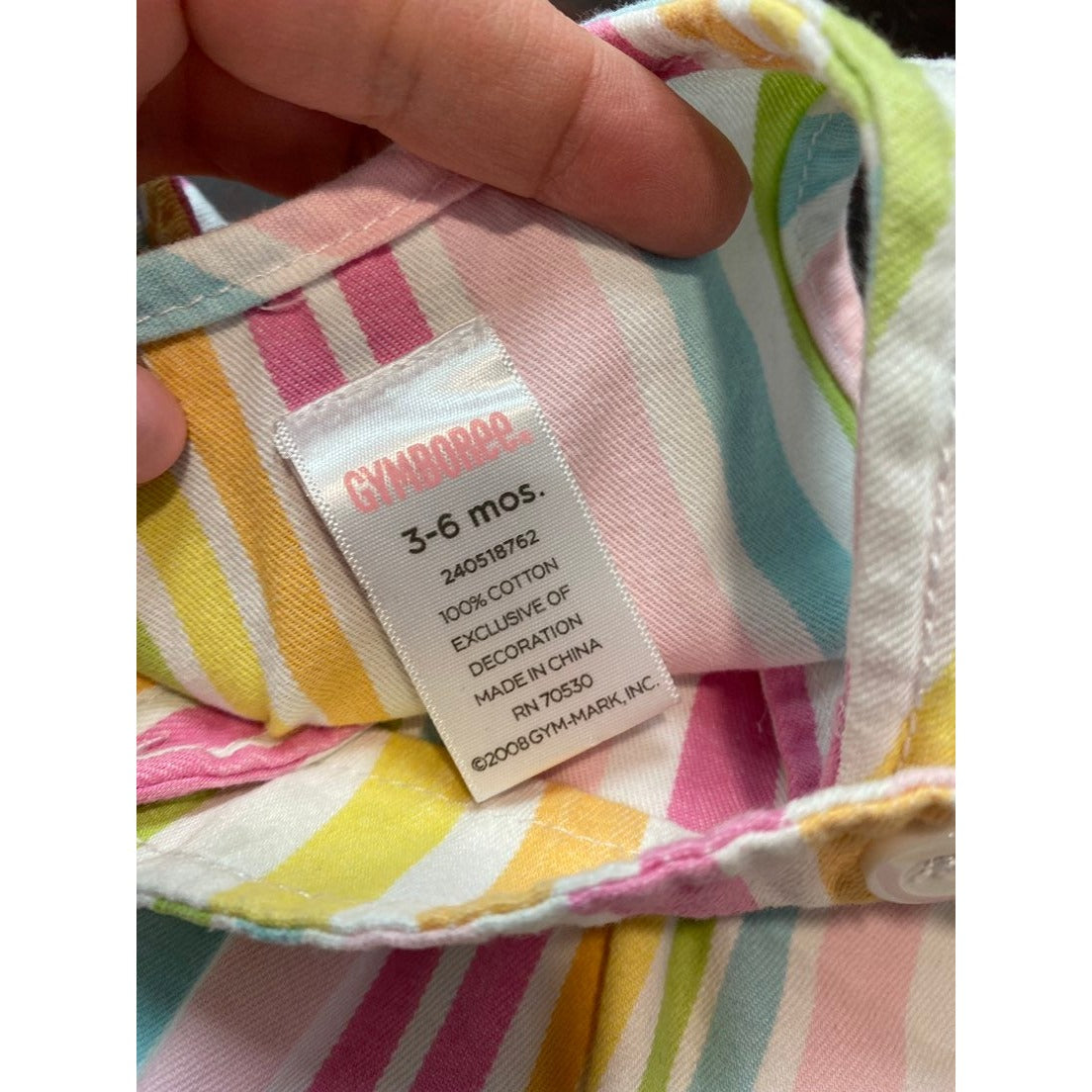3-6 months Vintage Gymboree rainbow jumper dress