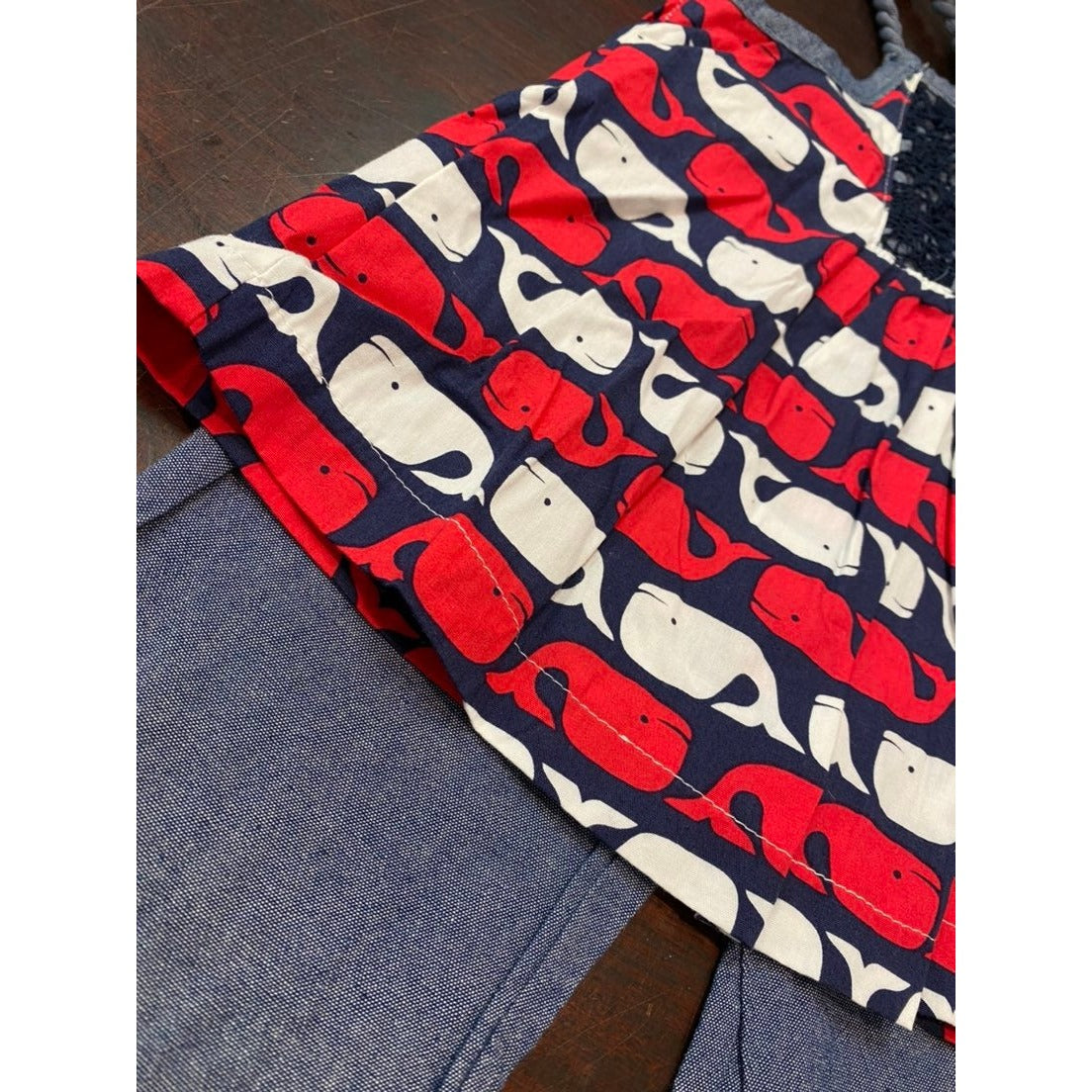 12-18 months mudpie whale ruffle outfit