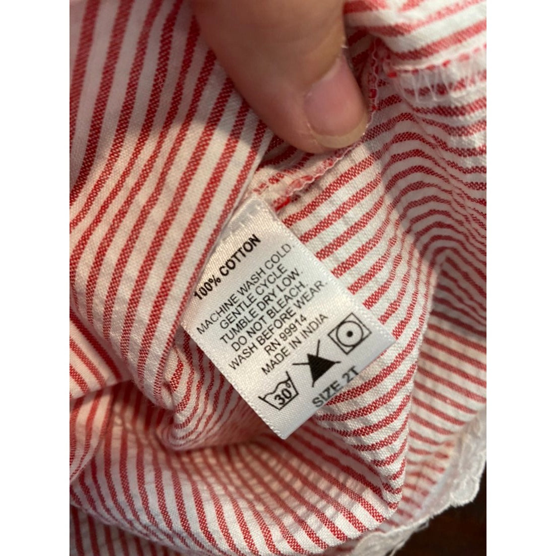 2/3 red seersucker Dress