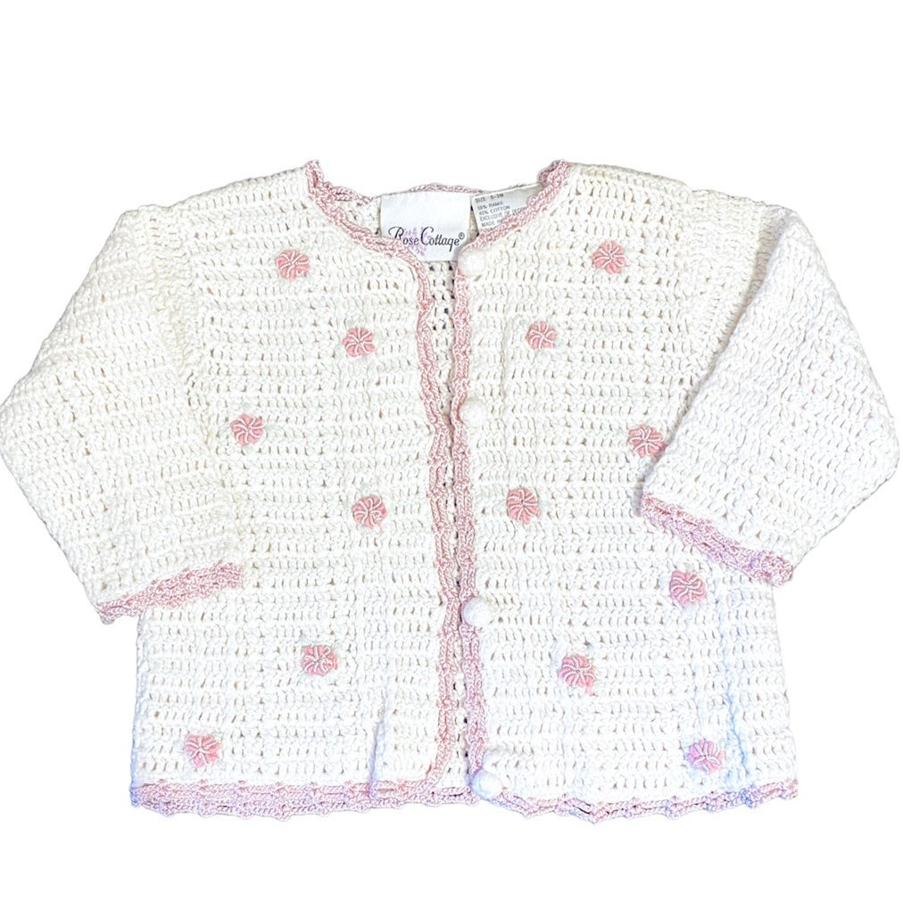 0-3 months vintage Rose Cottage cardigan