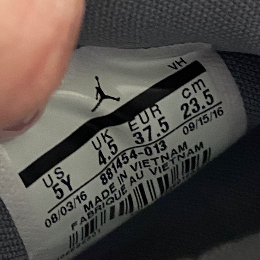 Size 5 youth gray Jordan Sneakers