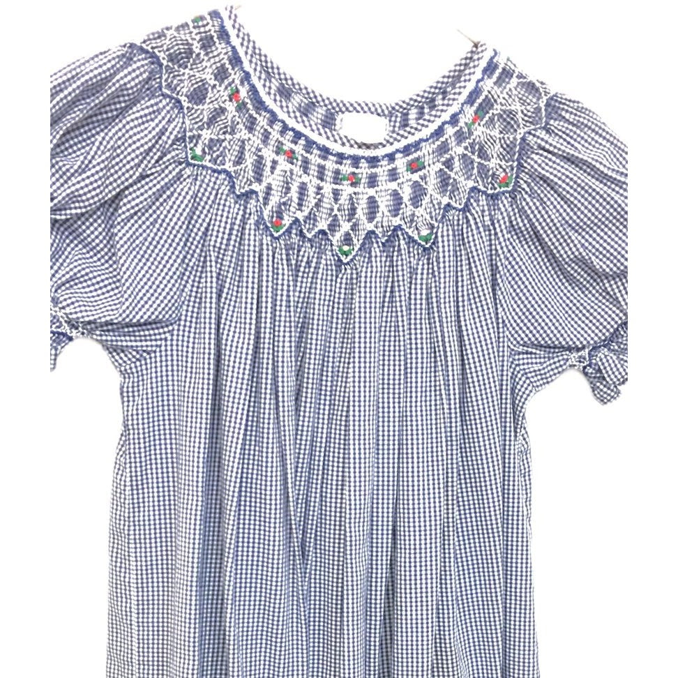 Size 5 navy smocked dress