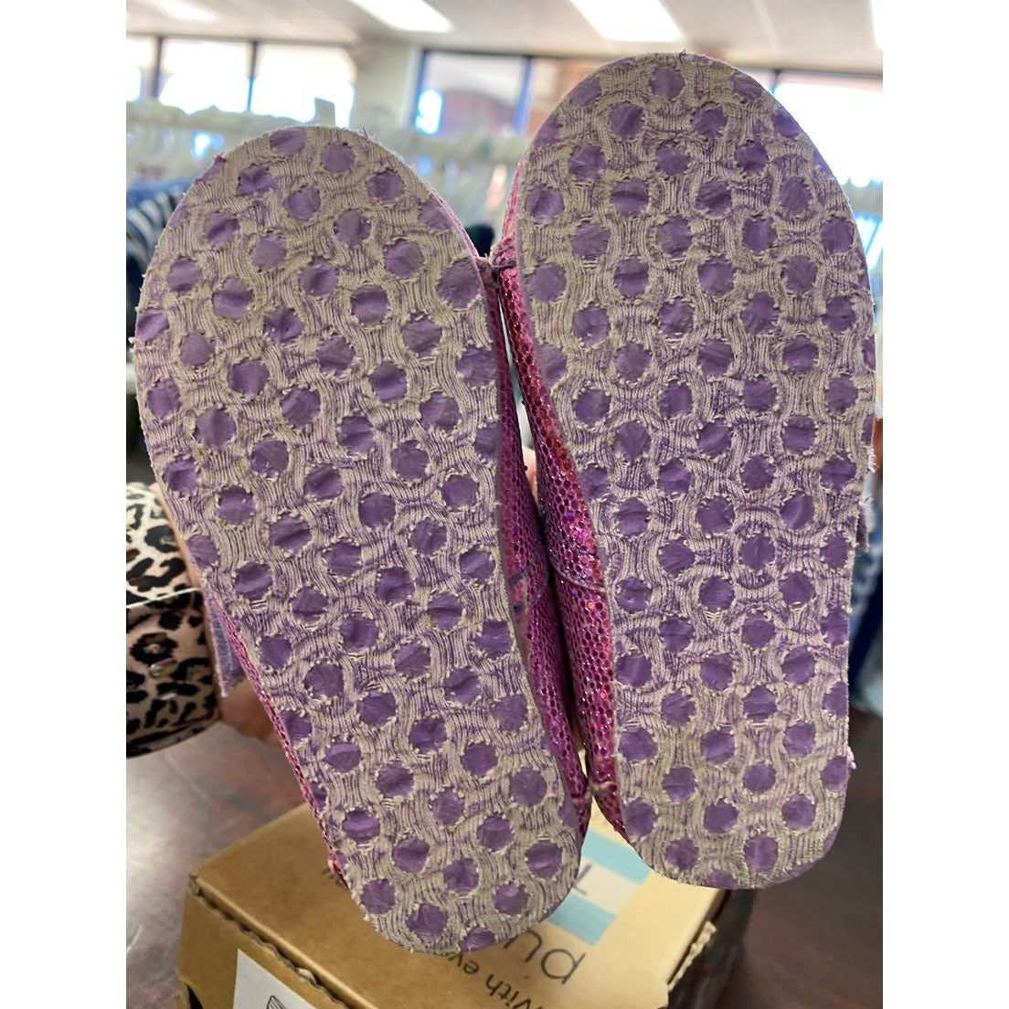 Size 5 glitter Tiny Toms