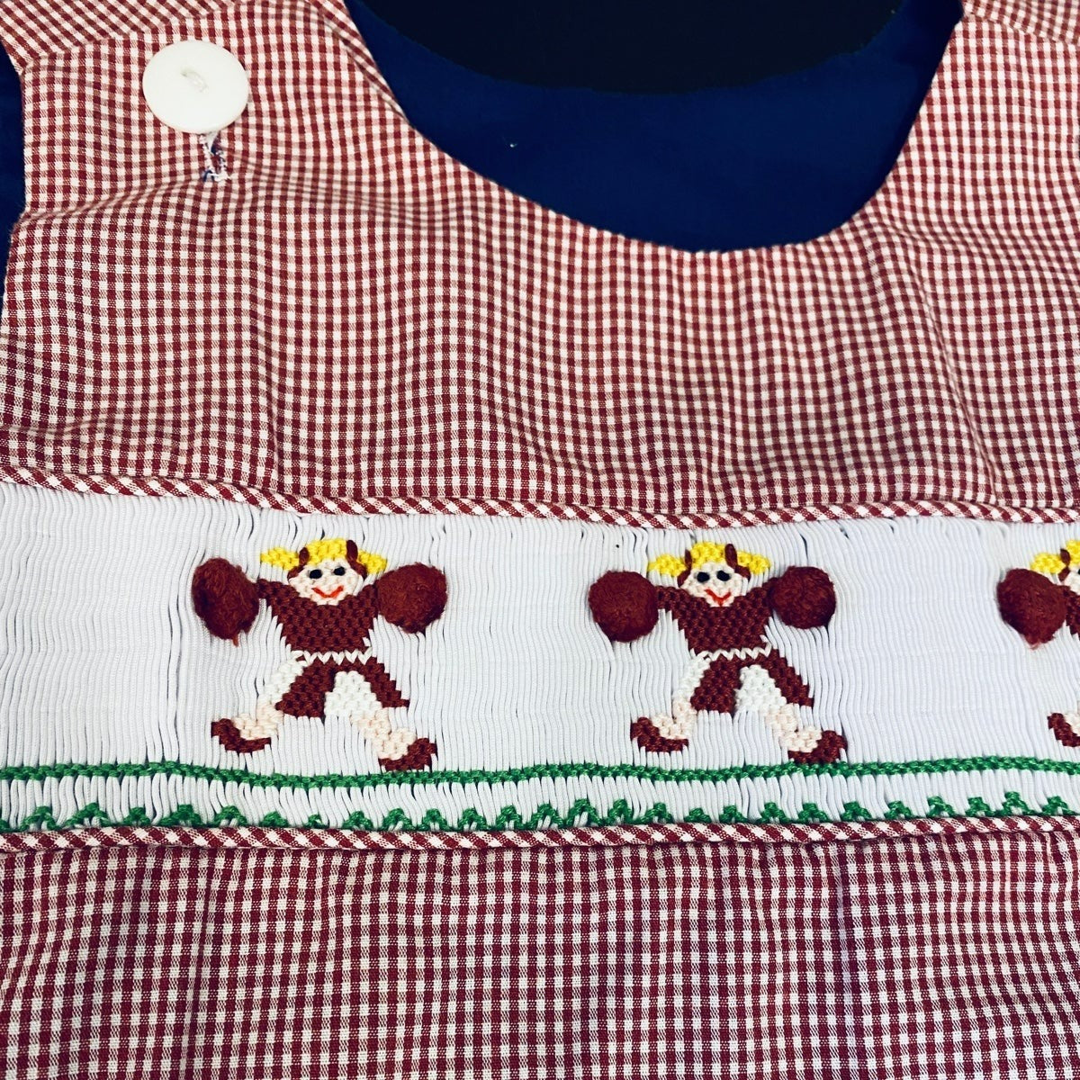 Size 4 smocked cheerleader and whale reversible dress