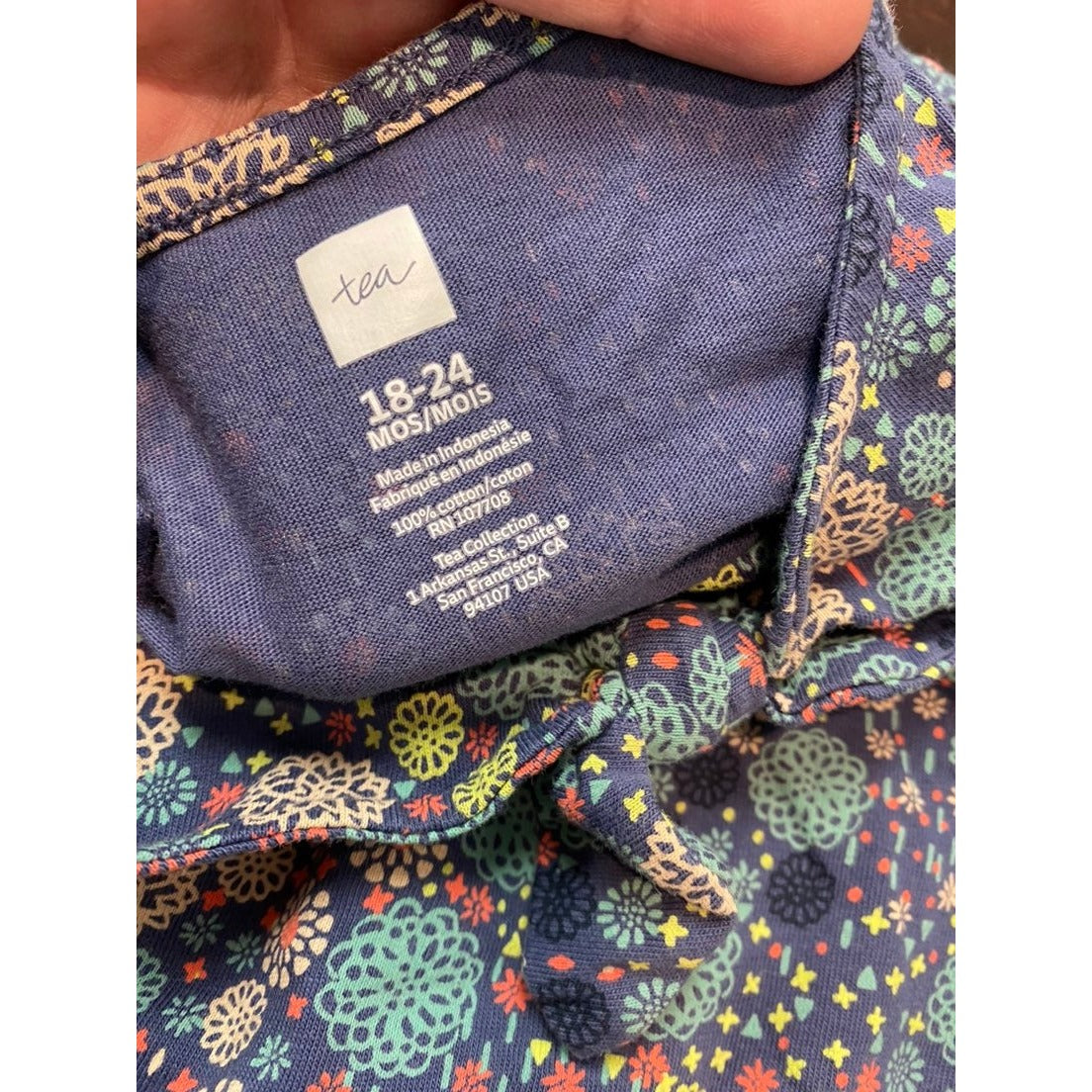 18-24 months floral tea bubble