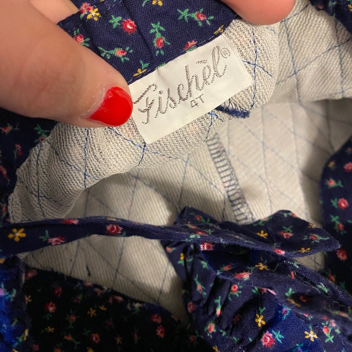 4T girls vintage floral Quilted Overalls romper