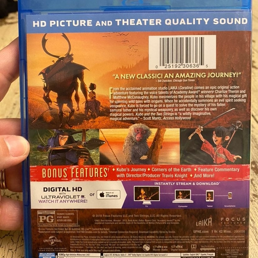 Kubo & the two strings blu ray
