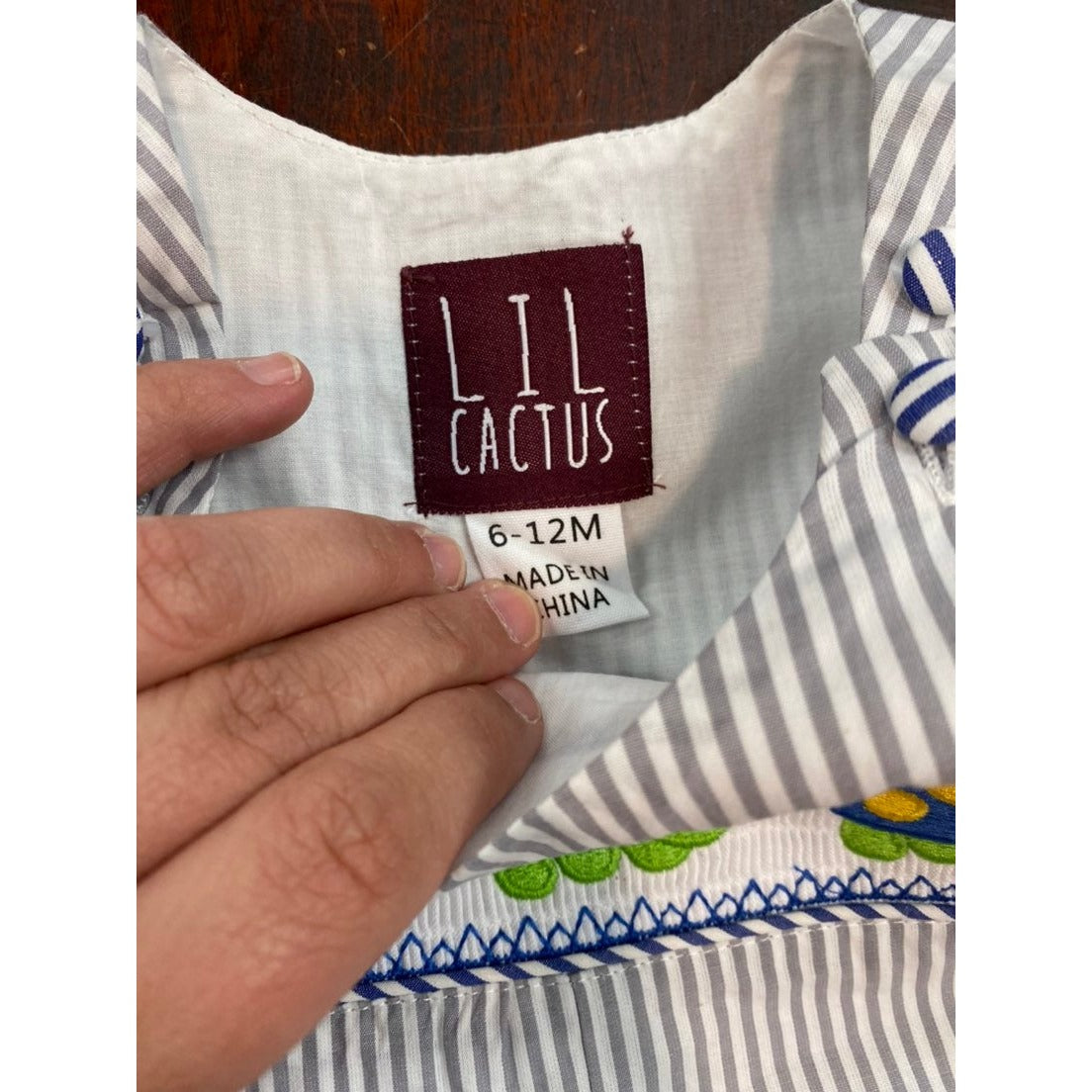 6-12 months Smocked turtle longall