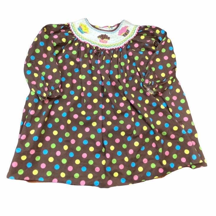 2T smocked cupcake dress