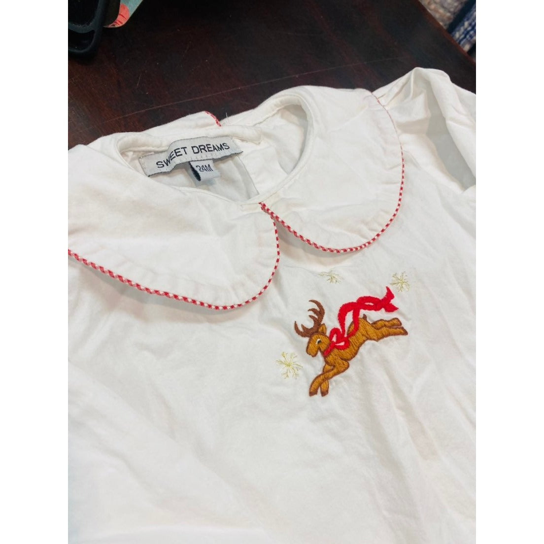 24 months Christmas gown with reindeer