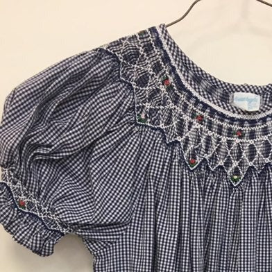 Size 5 navy smocked dress