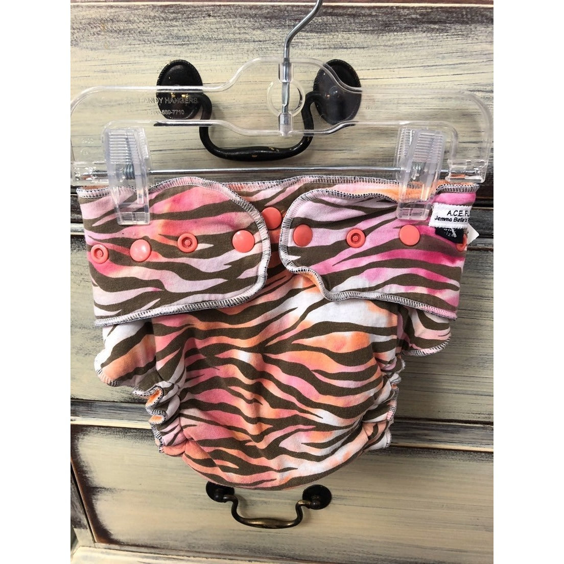 Tie dye tiger cloth diaper & insert