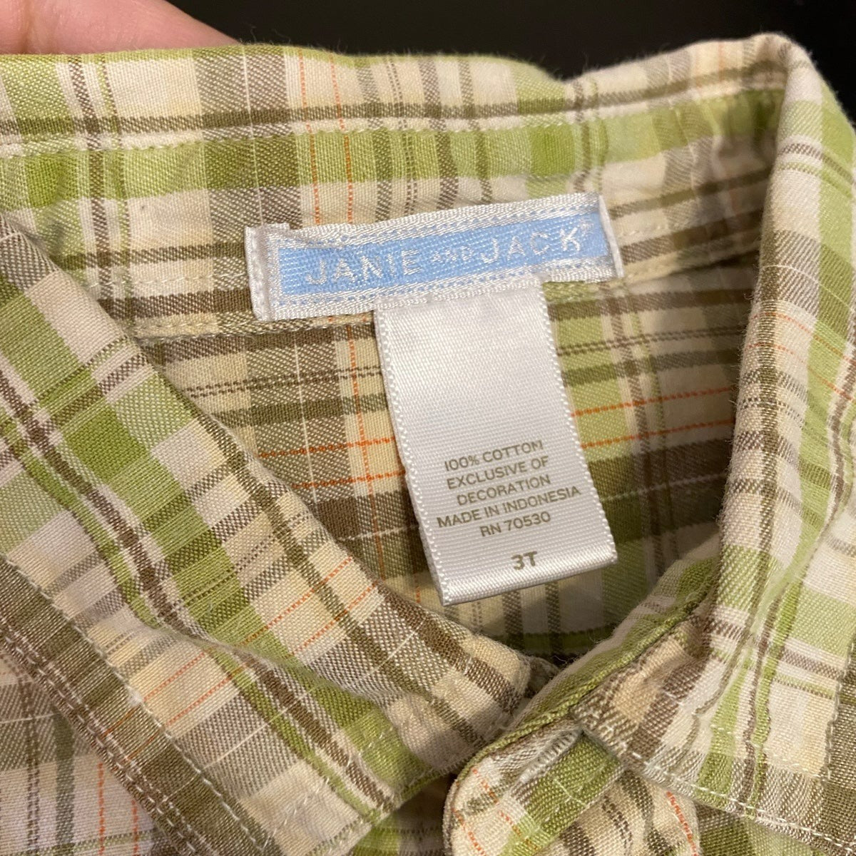3T Janie and Jack Button Down fall shirt