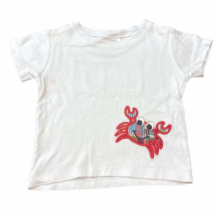 2T crab appliqué top