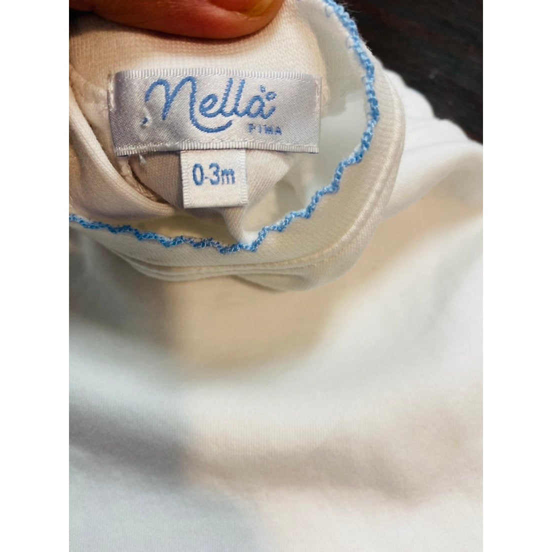 0-3 months pima bunny romper