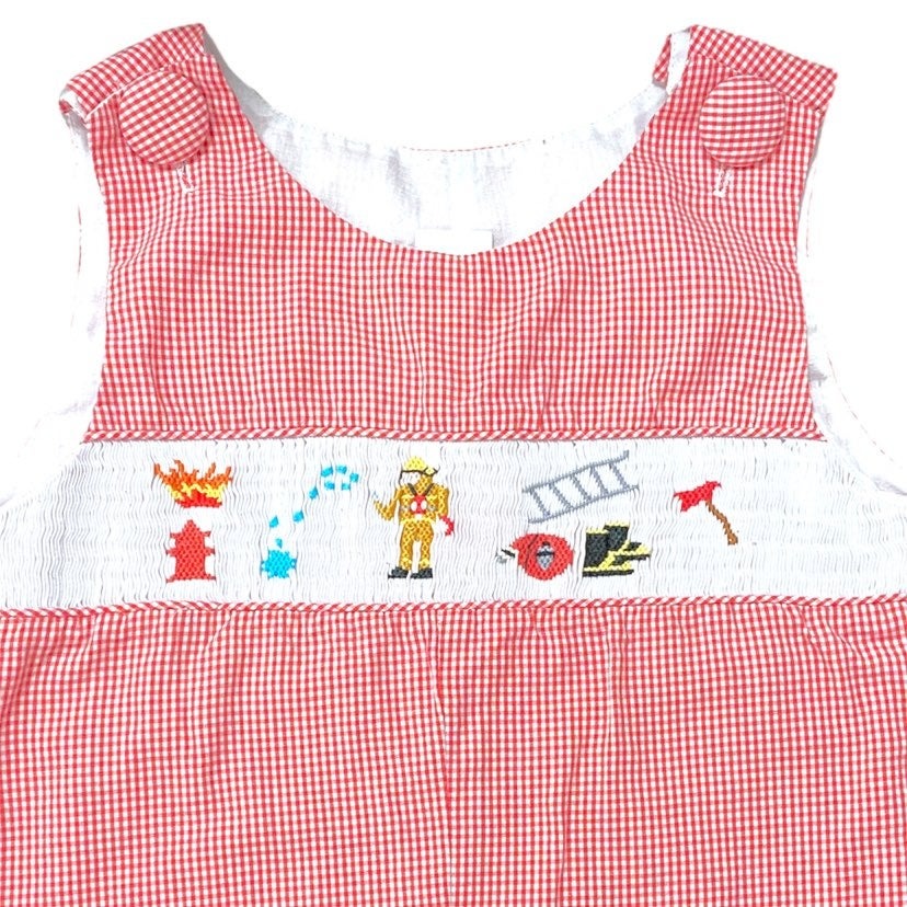 24 months smocked fireman jonjon