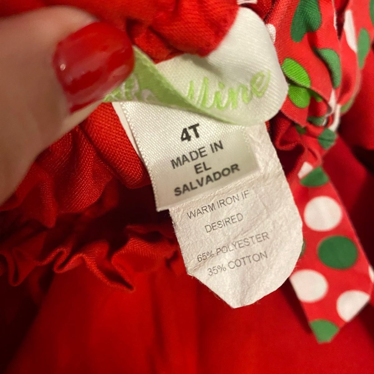 4T Christmas ruffle dress