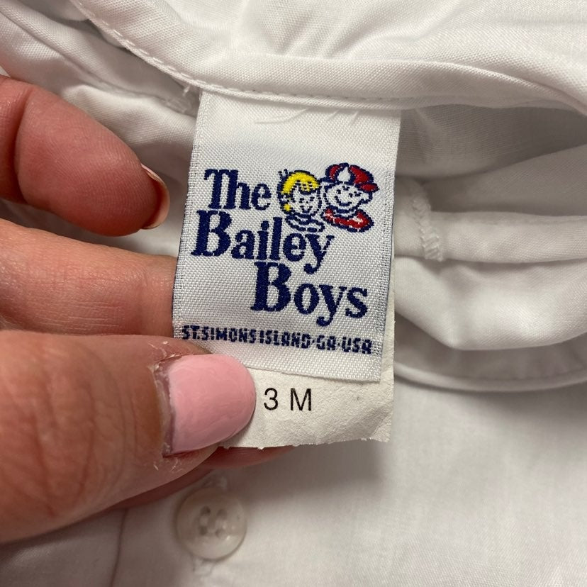 3 months bailey boys white bubble