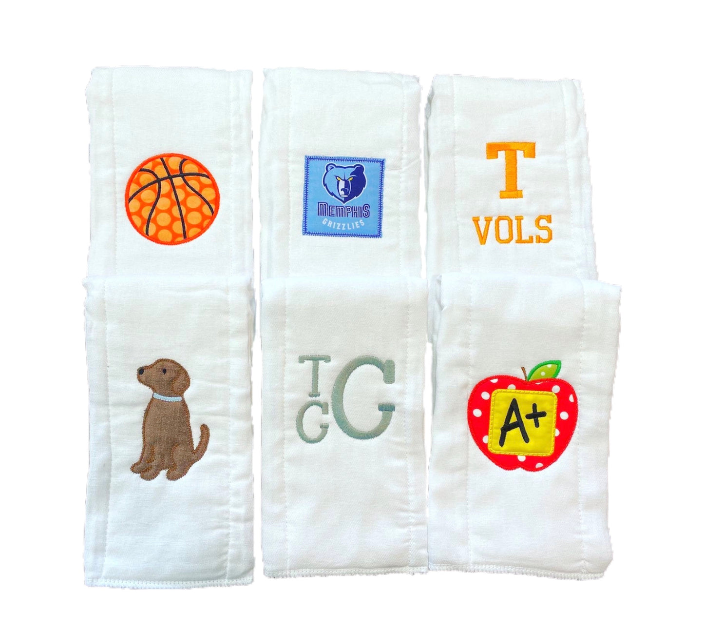 Custom bib & burp cloth Gift Set