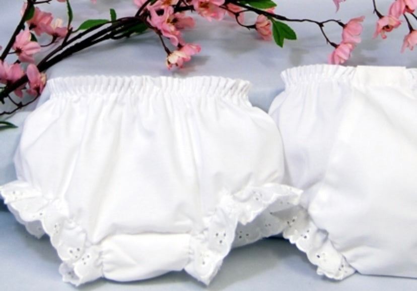 New Blank White Ruffle Bloomers