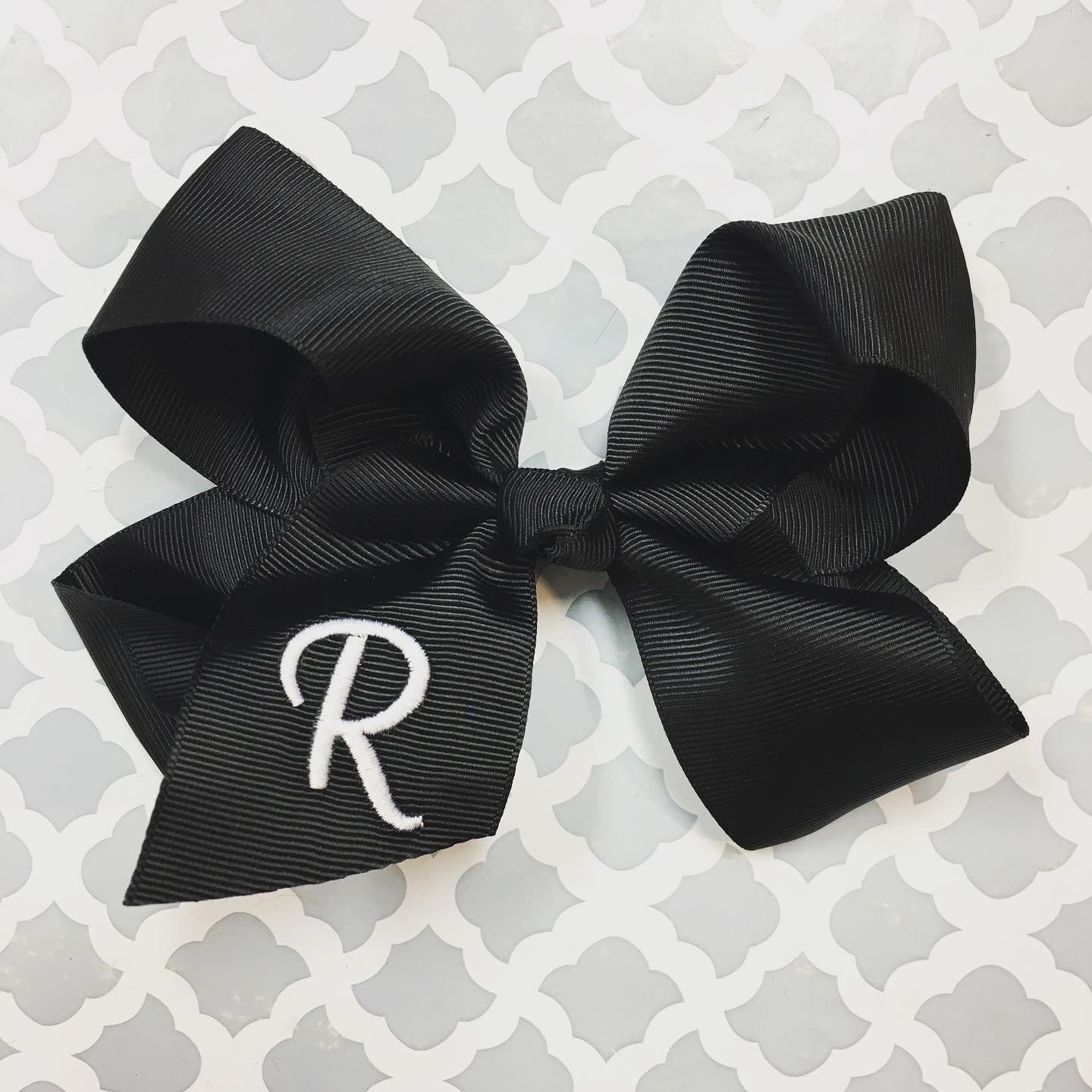 Large Bow with Monogram Initial