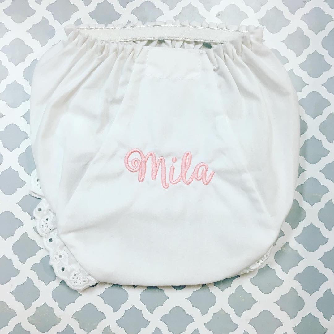 Embroidered Name Ruffle Bloomers