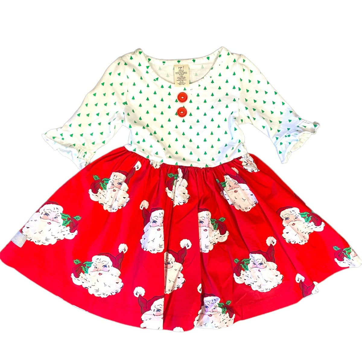 Size 2 Christmas swing dress with Santa – SummerKids901
