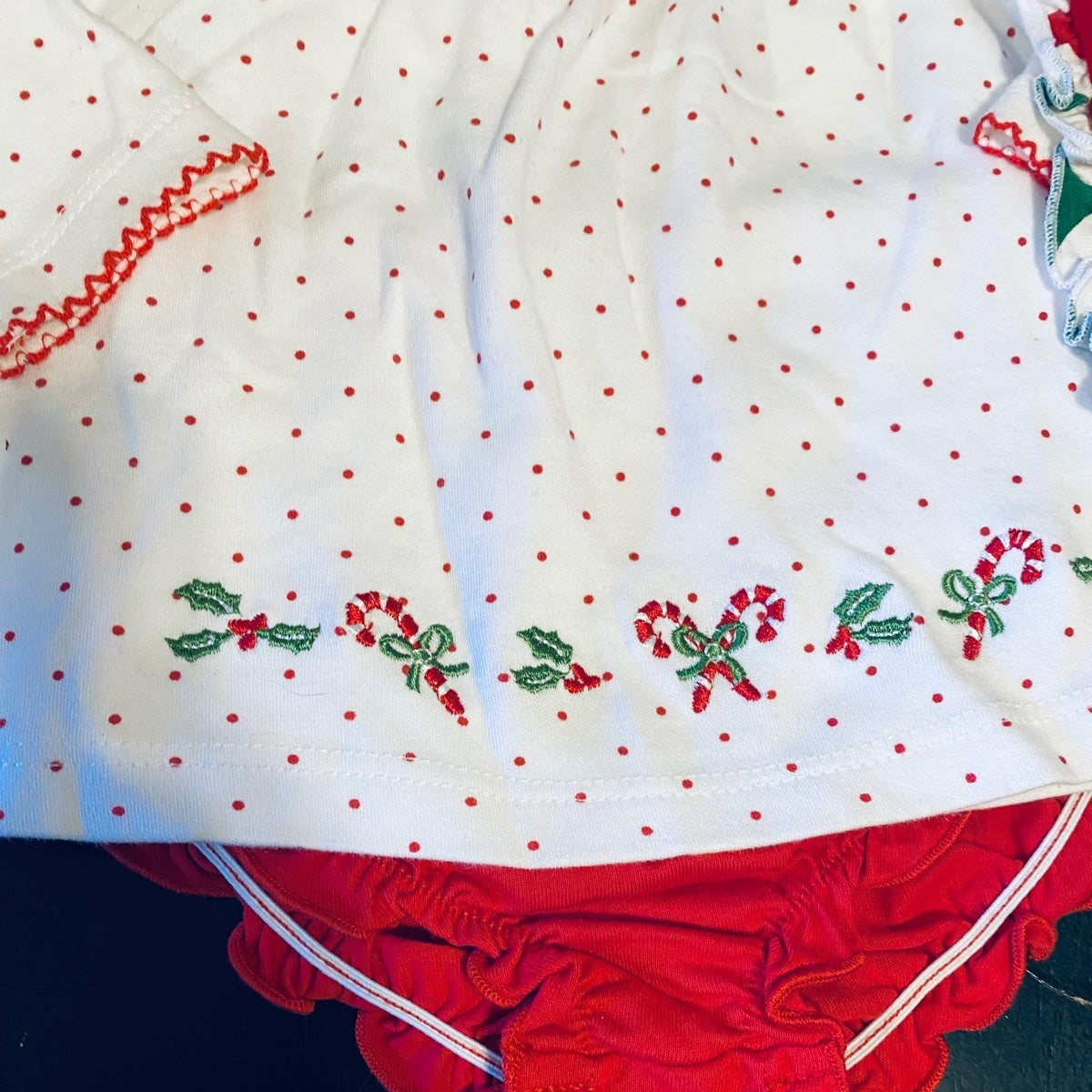 My First Christmas bloomer set and bib bundle 6 months
