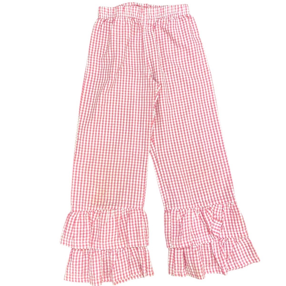 Size 4 pink gingham ruffle pants