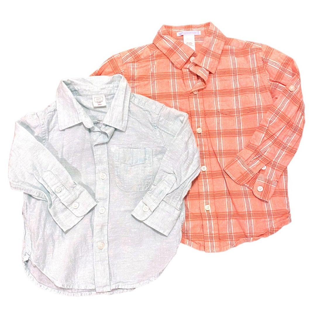 Toddler boys linen shirts bundle