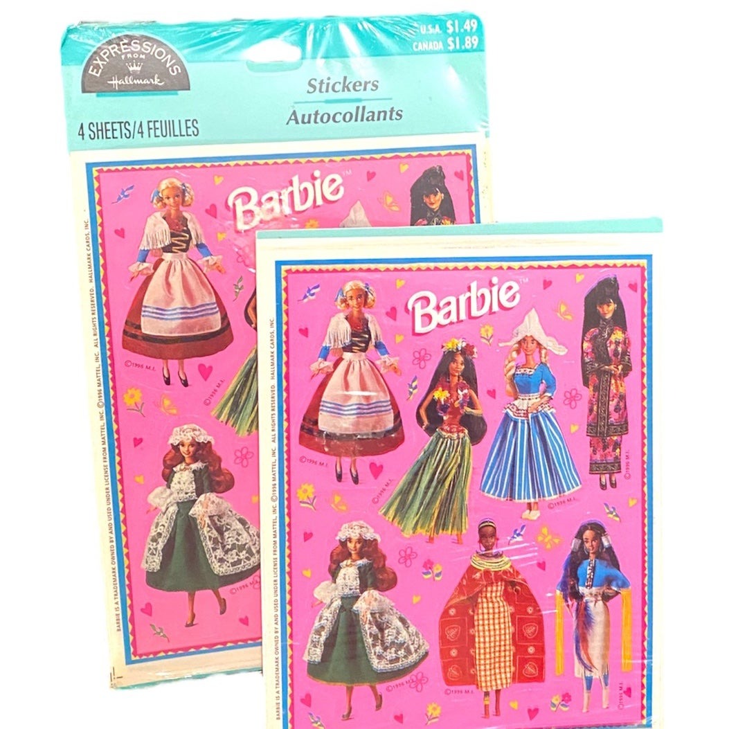 Vintage Barbie stickers