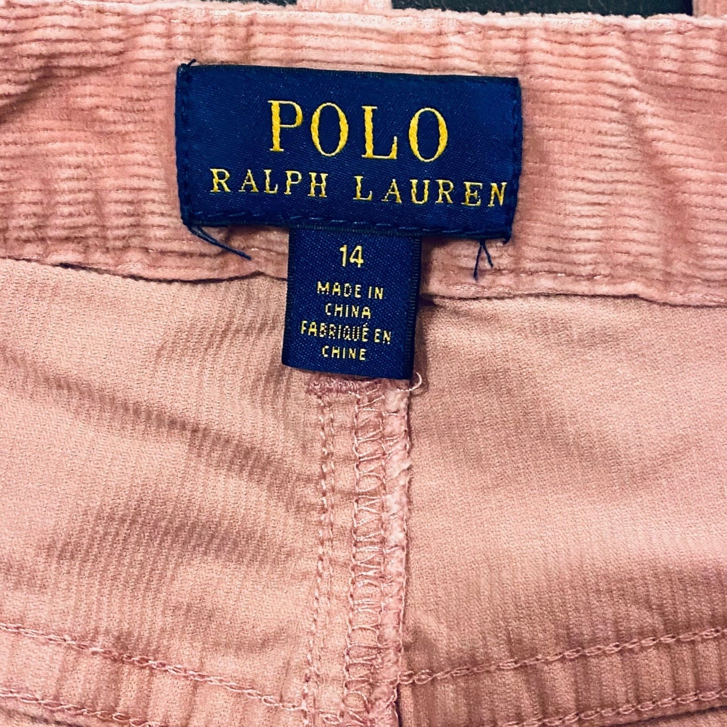 Size 14 Polo Ralph Lauren pink corduroy pants