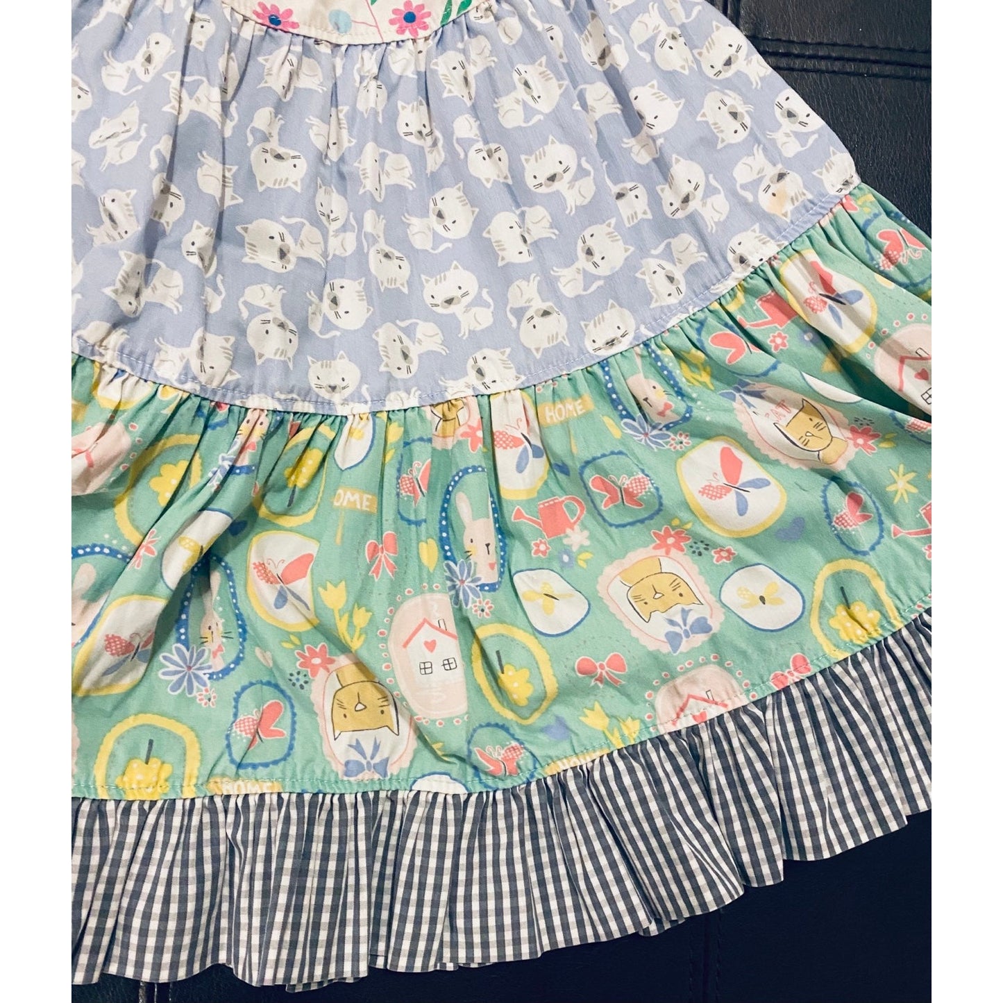 Size 4 Matilda Jane ruffle dress with cats