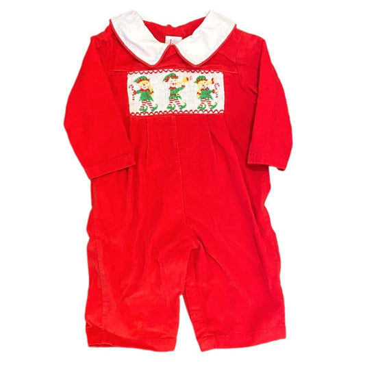 9 months smocked Christmas jonjon