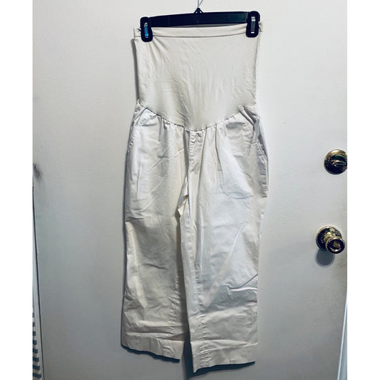 Small A Pea in the Pod white cropped maternity pants