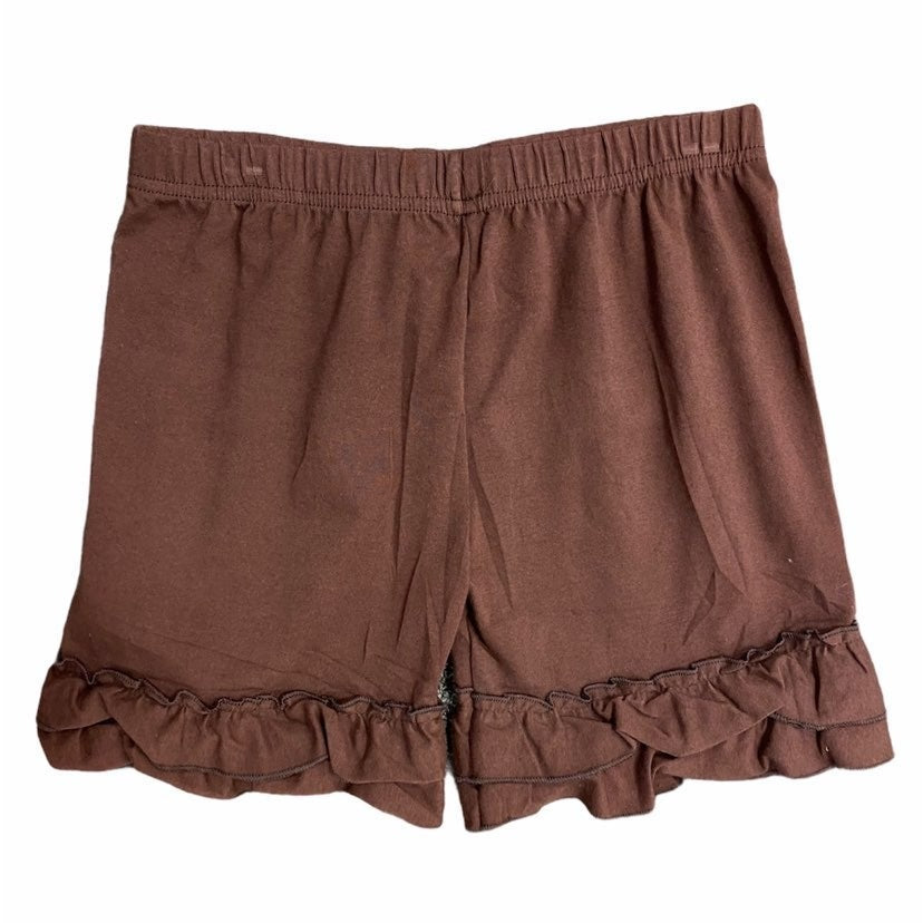 NEW brown ruffle Shorts size 10/12