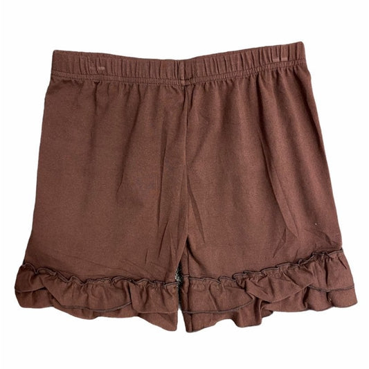 NEW brown ruffle Shorts size 10/12