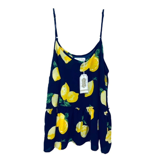 New XS Mudpie ruffle tank lemons