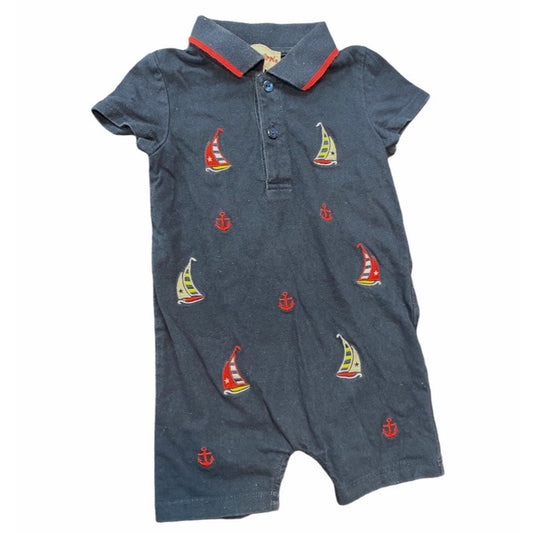 12 months sailboat romper