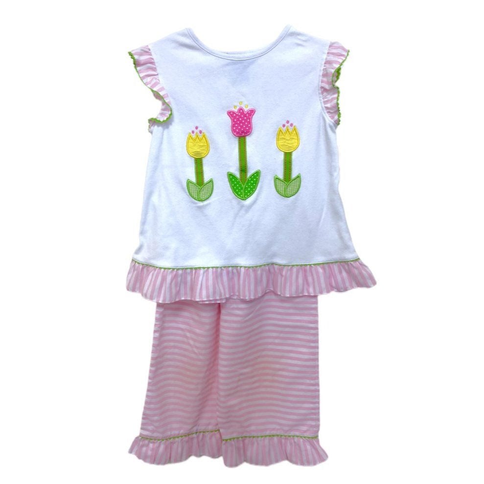 4t boutique ruffle outfit - flowers