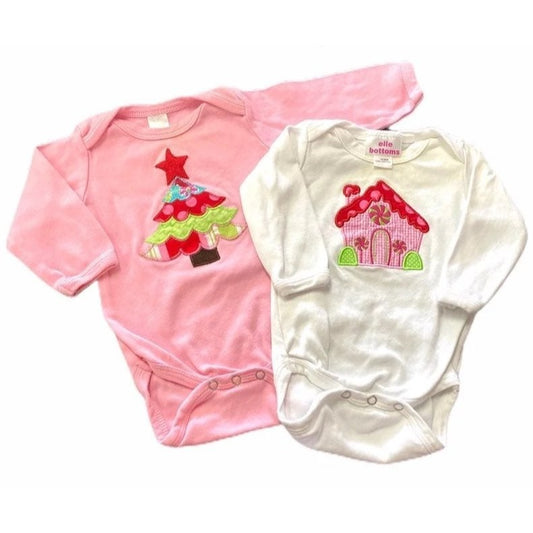 3-6 months boutique Christmas onesies
