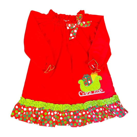 4T Christmas ruffle dress