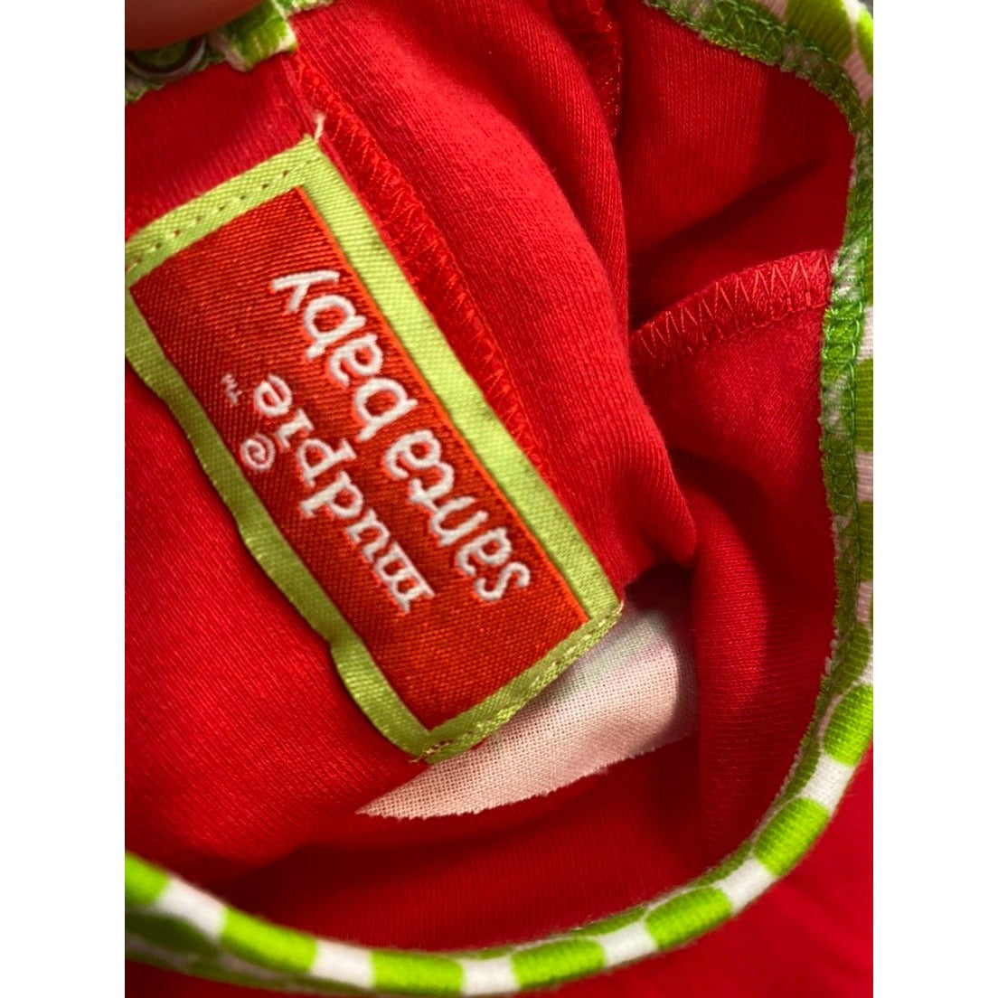 0-3 months Mudpie Santa romper