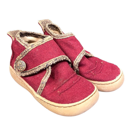 Size 8 Livie and Luca Sherlock maroon wool ankle boots